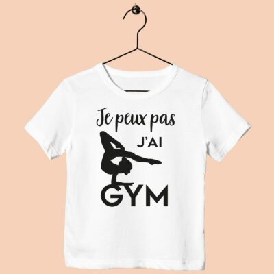 T-Shirt Enfant "je Peux Pas J'ai Gym"(sol)