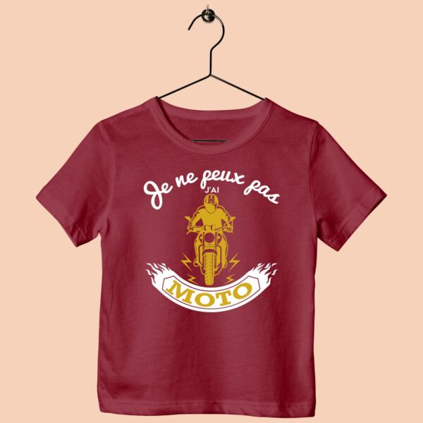 T-Shirt Enfant "je ne Peux Pas J'ai Moto" – Image 7