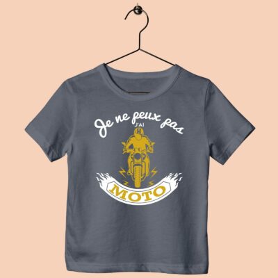 T-Shirt Enfant "je ne Peux Pas J'ai Moto"