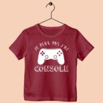 t shirt enfant je peux pas jai console bordeaux