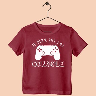 T-Shirt Enfant "Je Peux Pas J'ai Console"