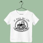 T-Shirt Enfant "Je Peux Pas J'ai Ensilage" 15 t shirt enfant je peux pas jai ensilage blanc