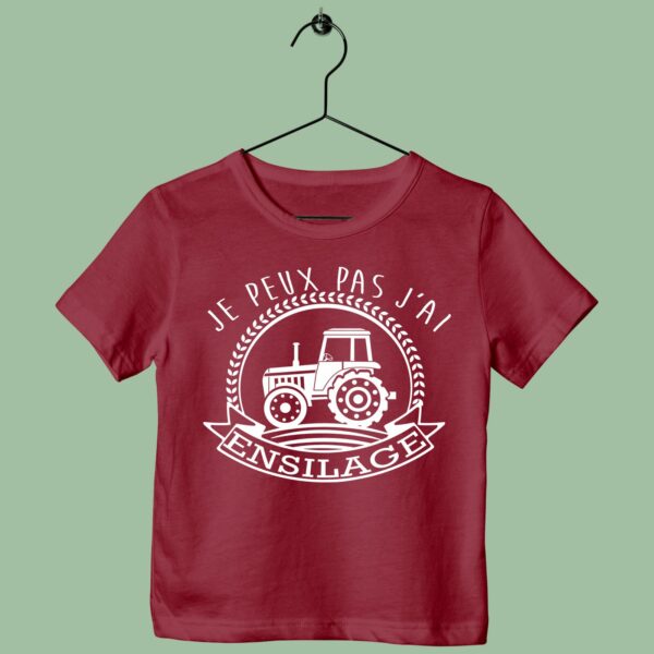 T-Shirt Enfant "Je Peux Pas J'ai Ensilage" – Image 6