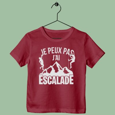 T-Shirt Enfant "je Peux Pas J'ai Escalade"