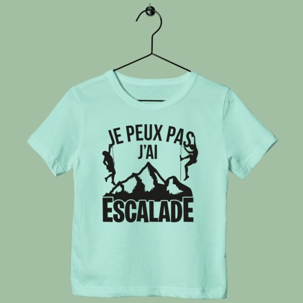 T-Shirt Enfant "je Peux Pas J'ai Escalade" – Image 3