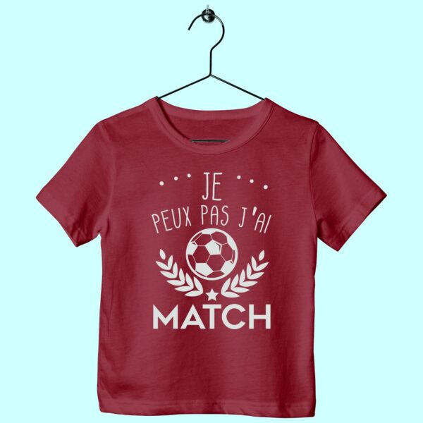 T-Shirt Enfant "je Peux Pas J'ai Match" – Image 6