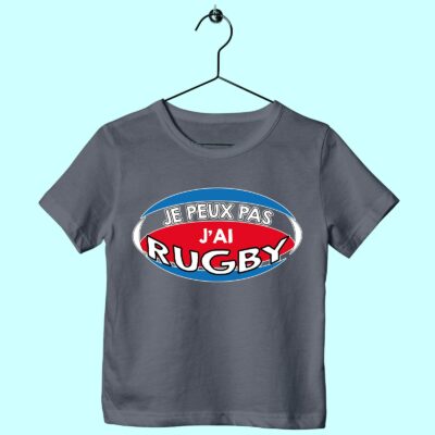 T-Shirt Enfant "je Peux Pas J'ai Rugby"