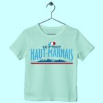 t shirt enfant le ptiot haut marnais vert menthe