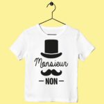 T-Shirt Enfant "monsieur Non" 13 t shirt enfant monsieur non blanc