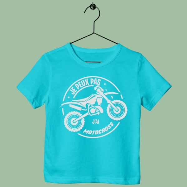 T-Shirt Enfant "je Peux Pas J'ai Motocross" – Image 4