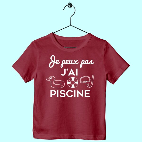 T-Shirt Enfant "je Peux Pas J'ai Piscine" – Image 6