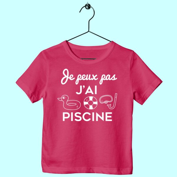 T-Shirt Enfant "je Peux Pas J'ai Piscine" – Image 5
