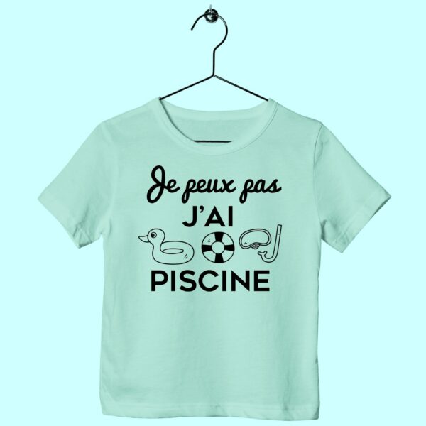 T-Shirt Enfant "je Peux Pas J'ai Piscine" – Image 3