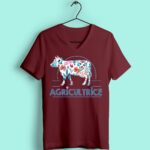 T-shirt "agricultrice" 13 t shirt femme agricultrice bordeaux