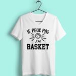 T-shirt "je Peux Pas J'ai Basket" 9 t shirt femme je peux pas jai basket blanc