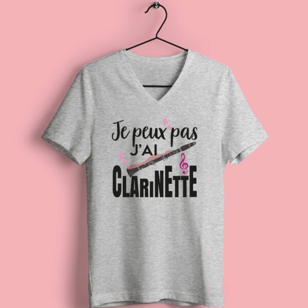 T-shirt Femme "Je Peux Pas J'ai Clarinette" – Image 3