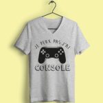 T-shirt "je Peux Pas J'ai Console" 13 t shirt femme je peux pas jai console gris chine