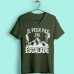 t shirt femme je peux pas jai escalade vert foret