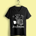 t shirt femme je peux pas jai festibiere noir