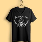 t shirt femme je peux pas jai judo noir