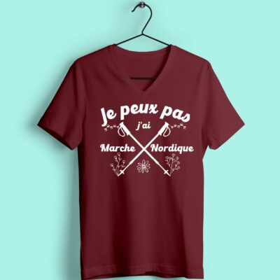 T-shirt "je Peux Pas J'ai Marche Nordique"
