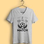 t shirt femme je peux pas jai match gris chine