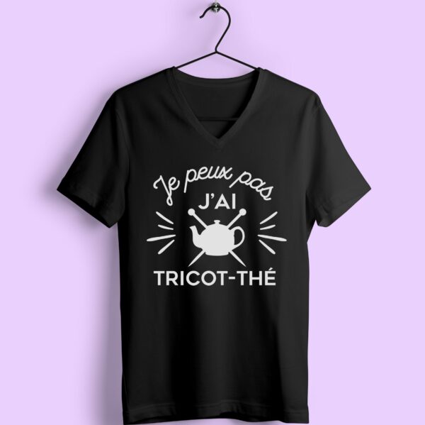 T-shirt "Je Peux Pas J'Ai Tricot-Thé" – Image 6