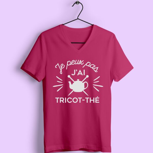 T-shirt "Je Peux Pas J'Ai Tricot-Thé"