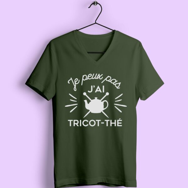 T-shirt "Je Peux Pas J'Ai Tricot-Thé" – Image 5
