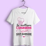 T-shirt "La Meilleure Cuisinière Haut-Marnaise" 14 t shirt femme la meilleure cuisiniere haut marnaise blanc 1