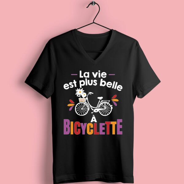 T-shirt "la Vie Est Plus Belle A Bicyclette" – Image 6