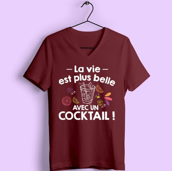 T-shirt "la Vie Est Plus Belle Avec Un Cocktail" – Image 4