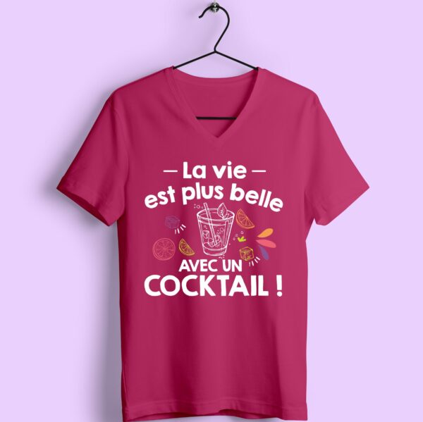 T-shirt "la Vie Est Plus Belle Avec Un Cocktail" – Image 3