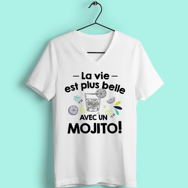 T-shirt "la Vie Est Plus Belle Avec Un Mojito" – Image 2