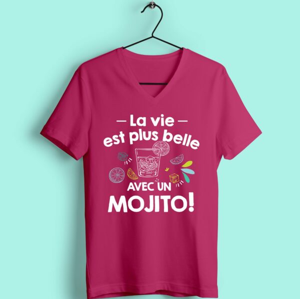 T-shirt "la Vie Est Plus Belle Avec Un Mojito" – Image 4