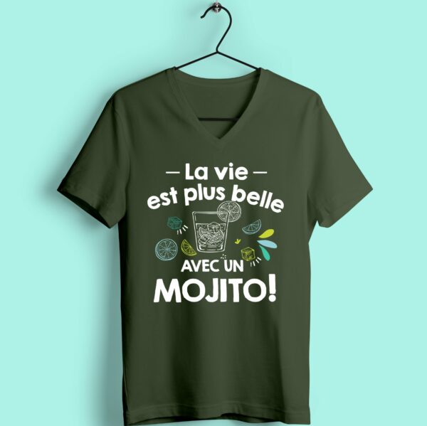 T-shirt "la Vie Est Plus Belle Avec Un Mojito"