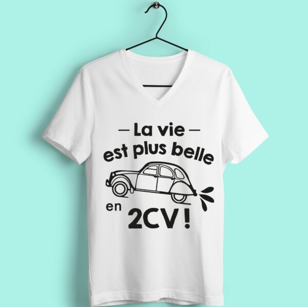 T-shirt "la Vie Est Plus Belle En 2cv" – Image 2