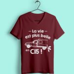 T-shirt "la Vie Est Plus Belle En C15" 14 t shirt femme la vie est plus belle en c15 bordeaux
