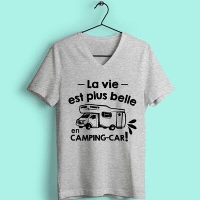 T-shirt "la Vie Est Plus Belle En Camping Car"