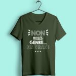 t shirt femme non mais genre en vrai vert foret