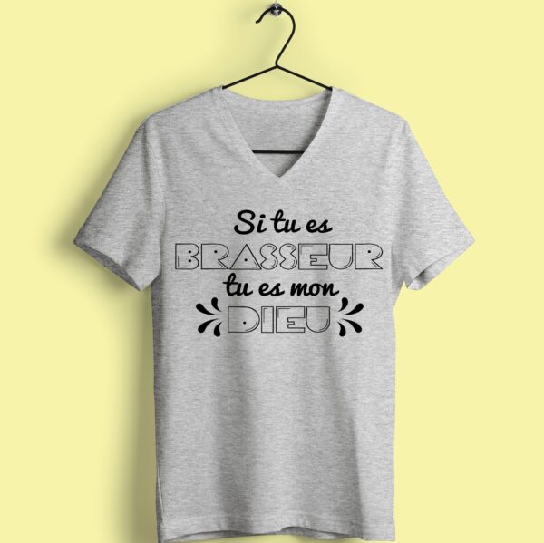 T-shirt "si Tu Es Brasseur Tu Es Mon Dieu" – Image 3