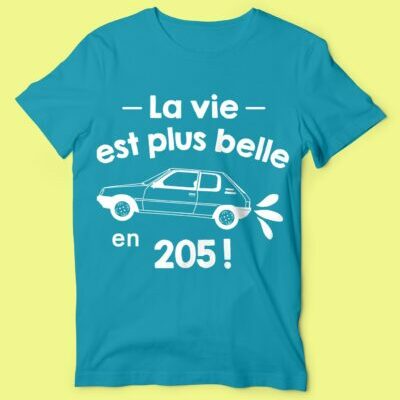 T-shirt Homme "la Vie Est Plus Belle En 205"