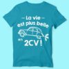 T-shirt "la Vie Est Plus Belle En 2cv" – Image 2