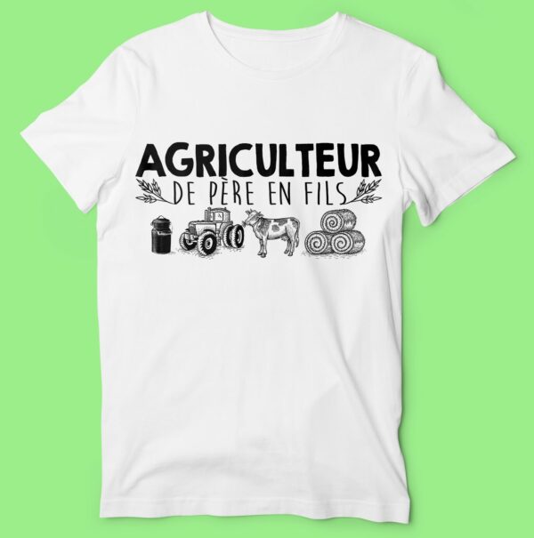 T-shirt "agriculteur De Père En Fils " – Image 4