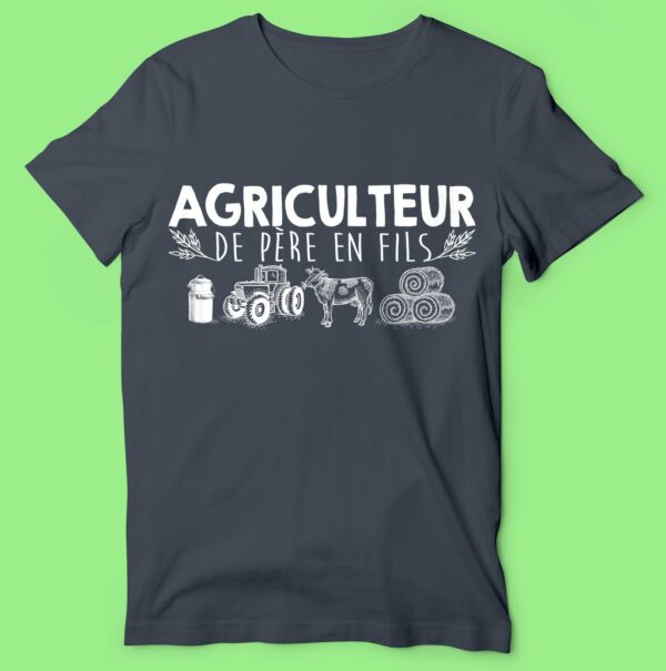 T-shirt "agriculteur De Père En Fils " – Image 5