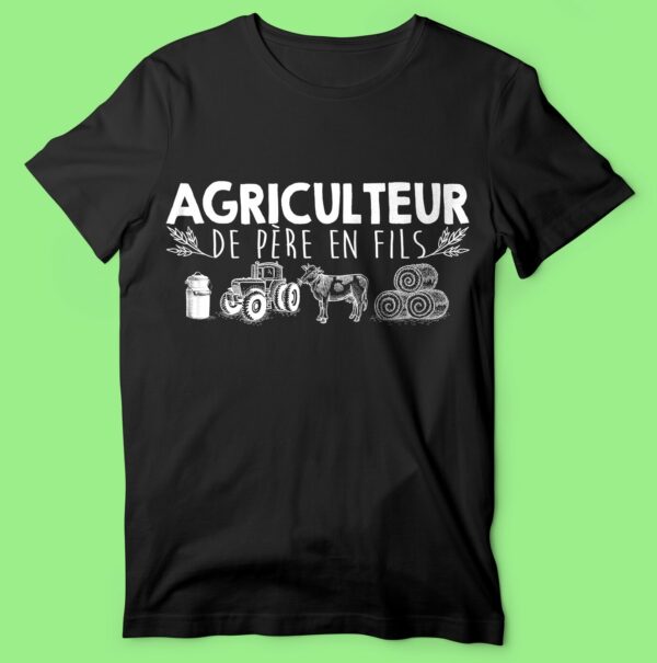 T-shirt "agriculteur De Père En Fils " – Image 6