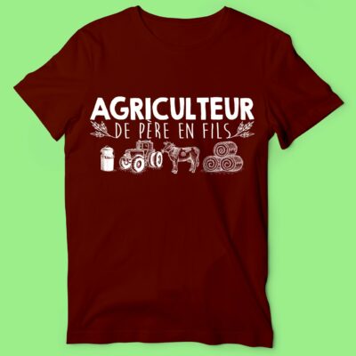 T-shirt "agriculteur De Père En Fils "