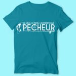 t shirt homme authentique pecheur bleu canard