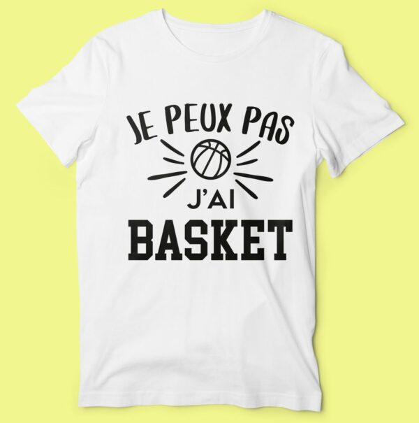 T-shirt "je Peux Pas J'ai Basket" – Image 4