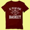 T-shirt "je Peux Pas J'ai Basket" – Image 3